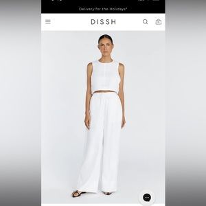 DISSH White Drawstring Pant